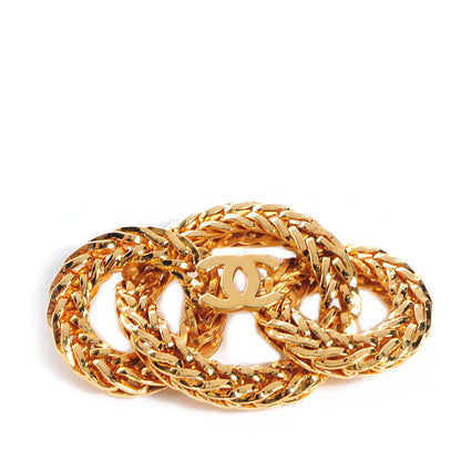 Chanel Large CC Chain Brooch Gold 1 of 5