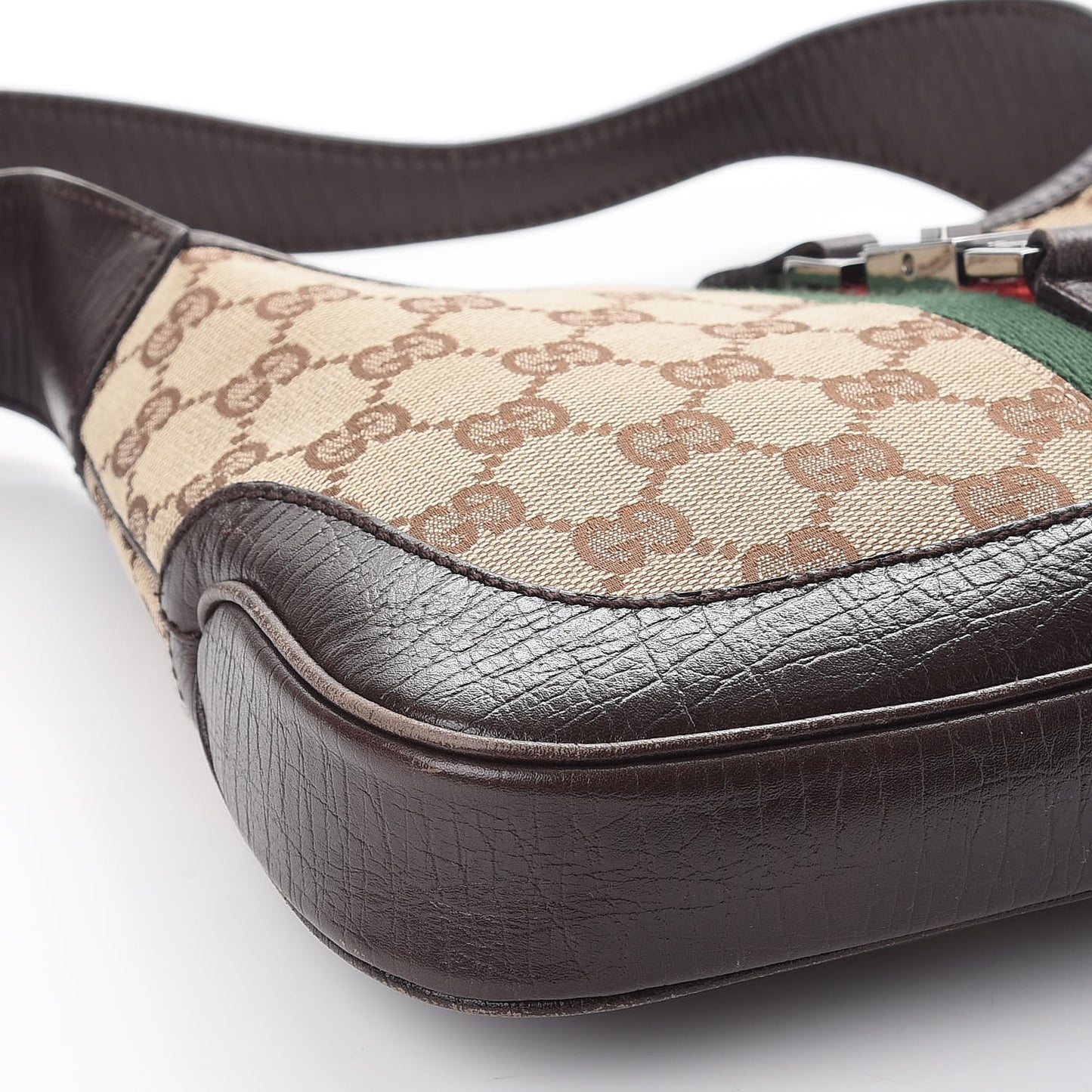Monogram Web Small Jackie O Hobo Dark Brown
