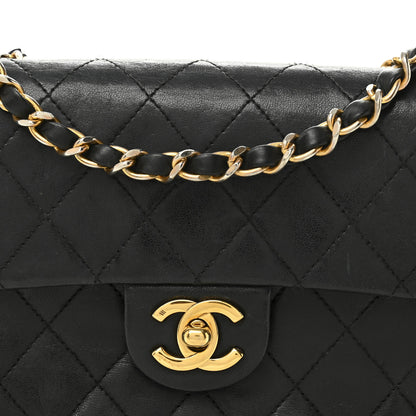 Chanel Lambskin Quilted Mini Square Flap Bag Black 8 of 15