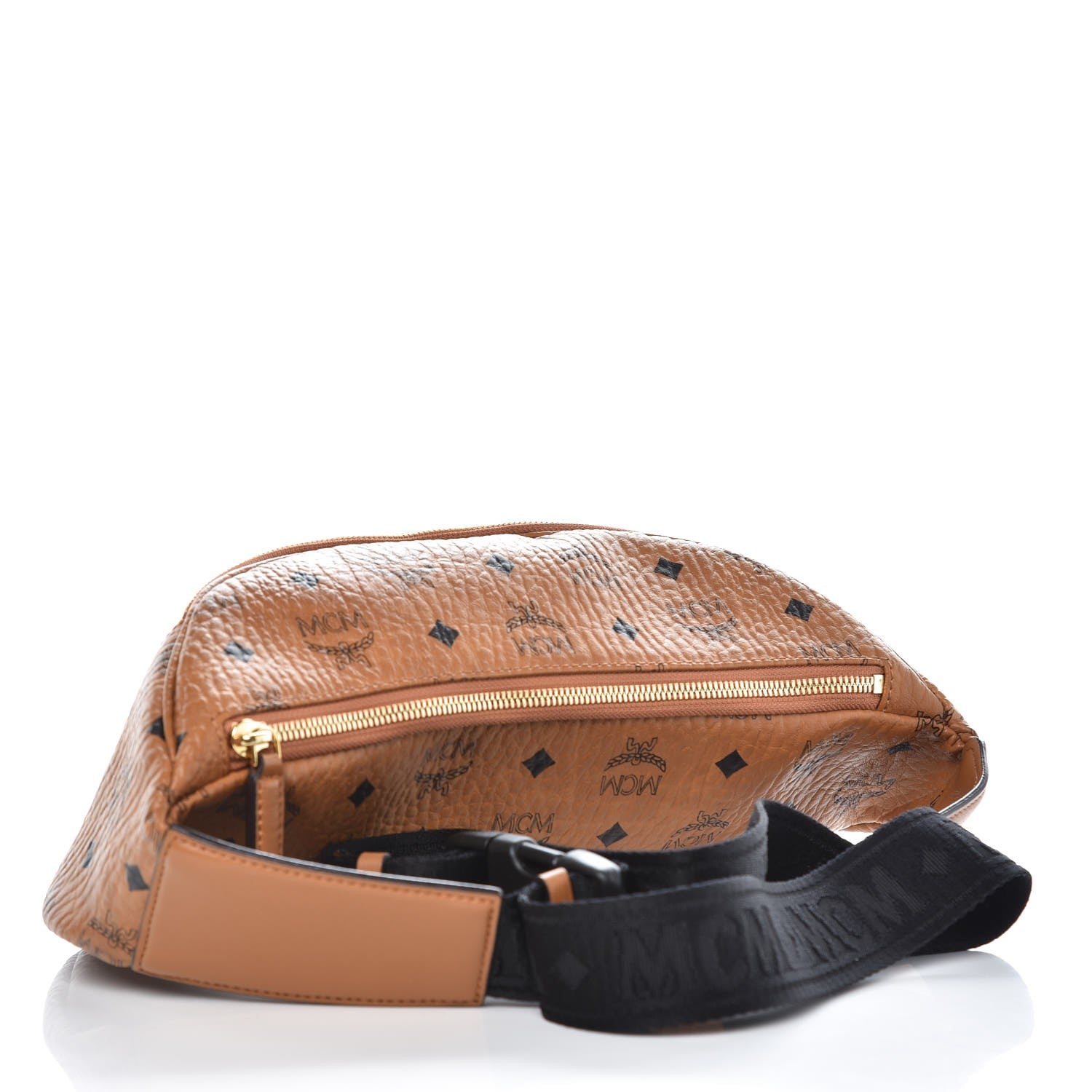 MCM Visetos Stark Belt Bag Cognac 4 of 9