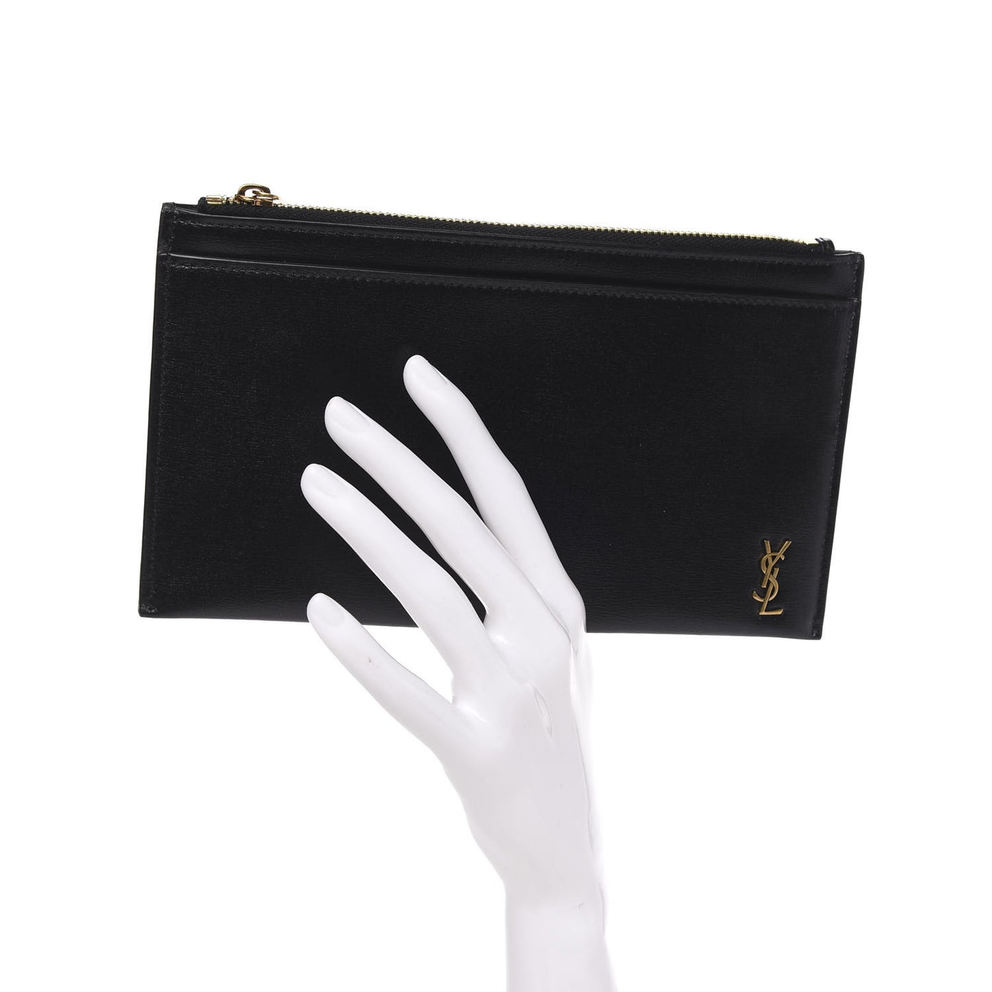Smooth Calfskin Monogram Bill Pouch Black
