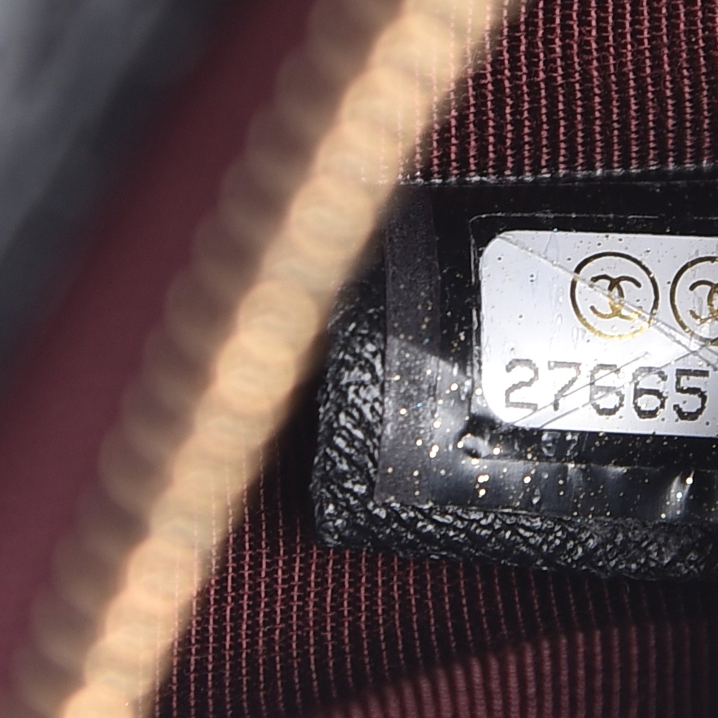 Lambskin Quilted Small Cosmetic Case Black