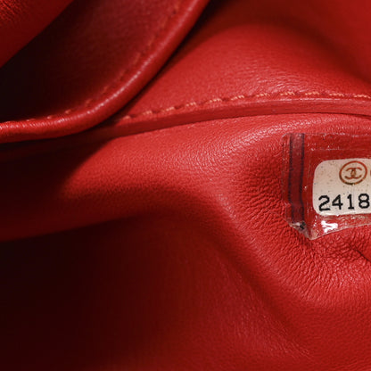 Chanel Snakeskin Calfskin Gabrielle Bucket Red 7 of 10