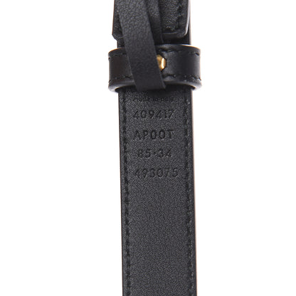 Gucci Calfskin Double G 20mm Belt 85 34 Black 4 of 6