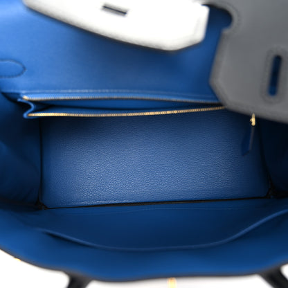 Hermes Taurillon Clemence Sombrero Birkin 30 Bleu Encre Bleu Obscur 4 of 12