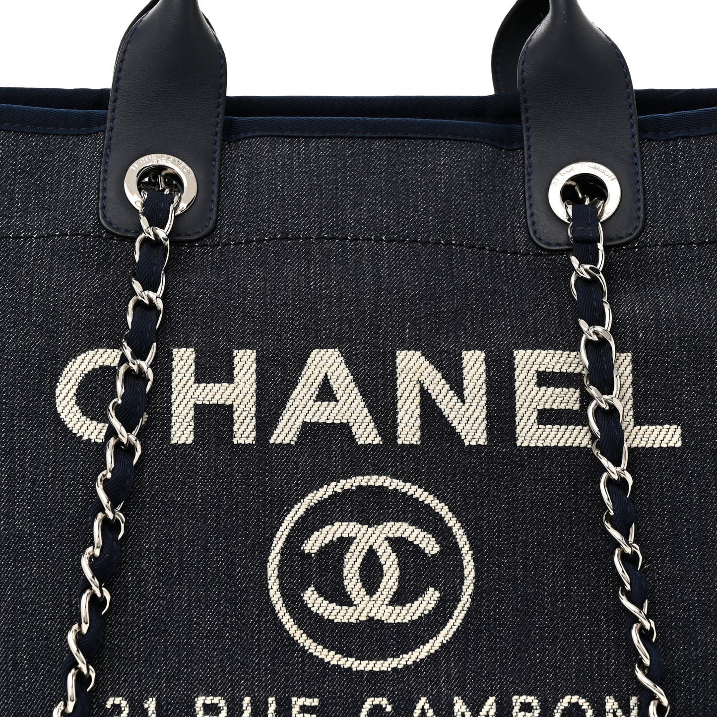 Denim Medium Deauville Tote Dark Blue