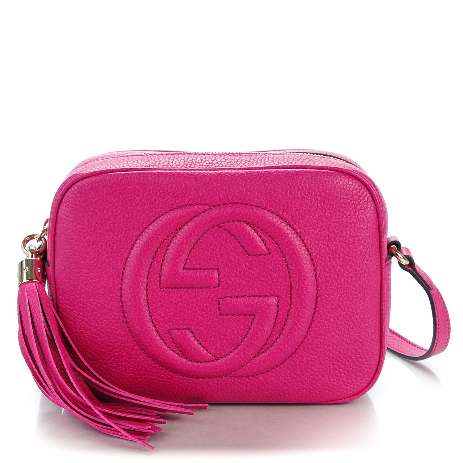 Gucci Cellarius Calfskin Small Soho Disco Bag Bright Bouganville 1 of 7