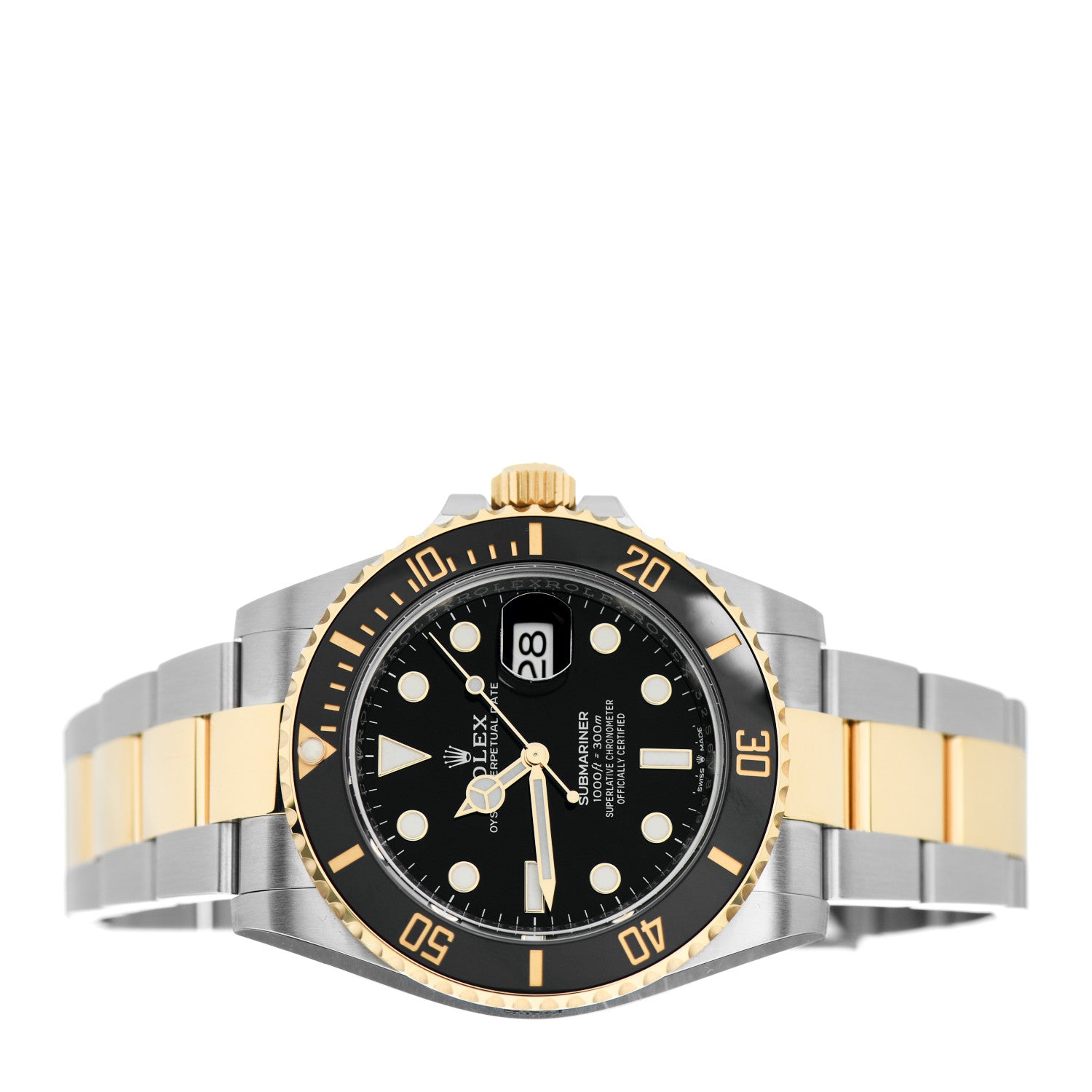 Rolex Stainless Steel 18K Yellow Gold 41mm Submariner Date Watch Black 126613LN 2 of 5