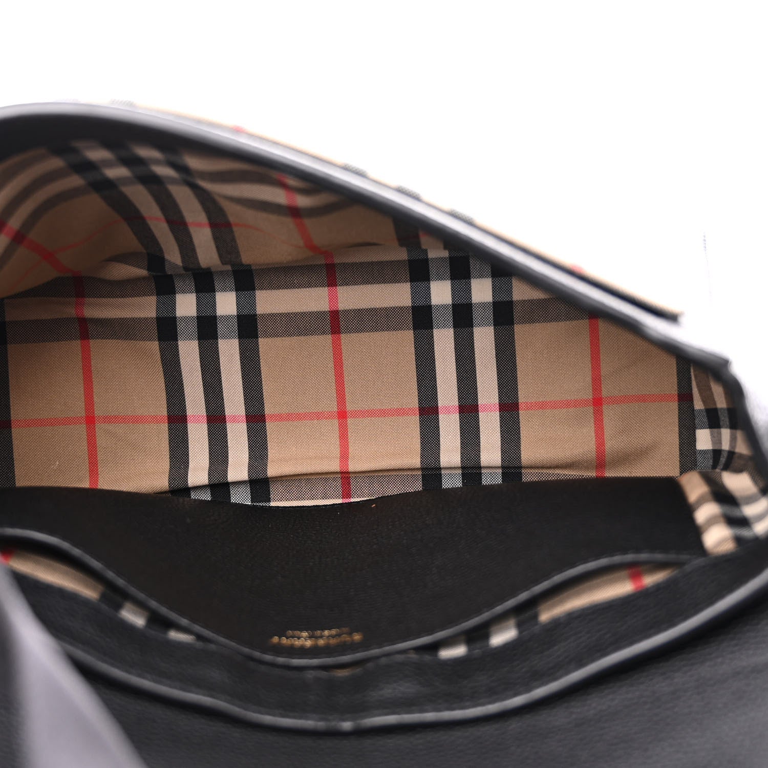Burberry Grainy Calfskin Vintage Check Note Crossbody Bag Black 5 of 15