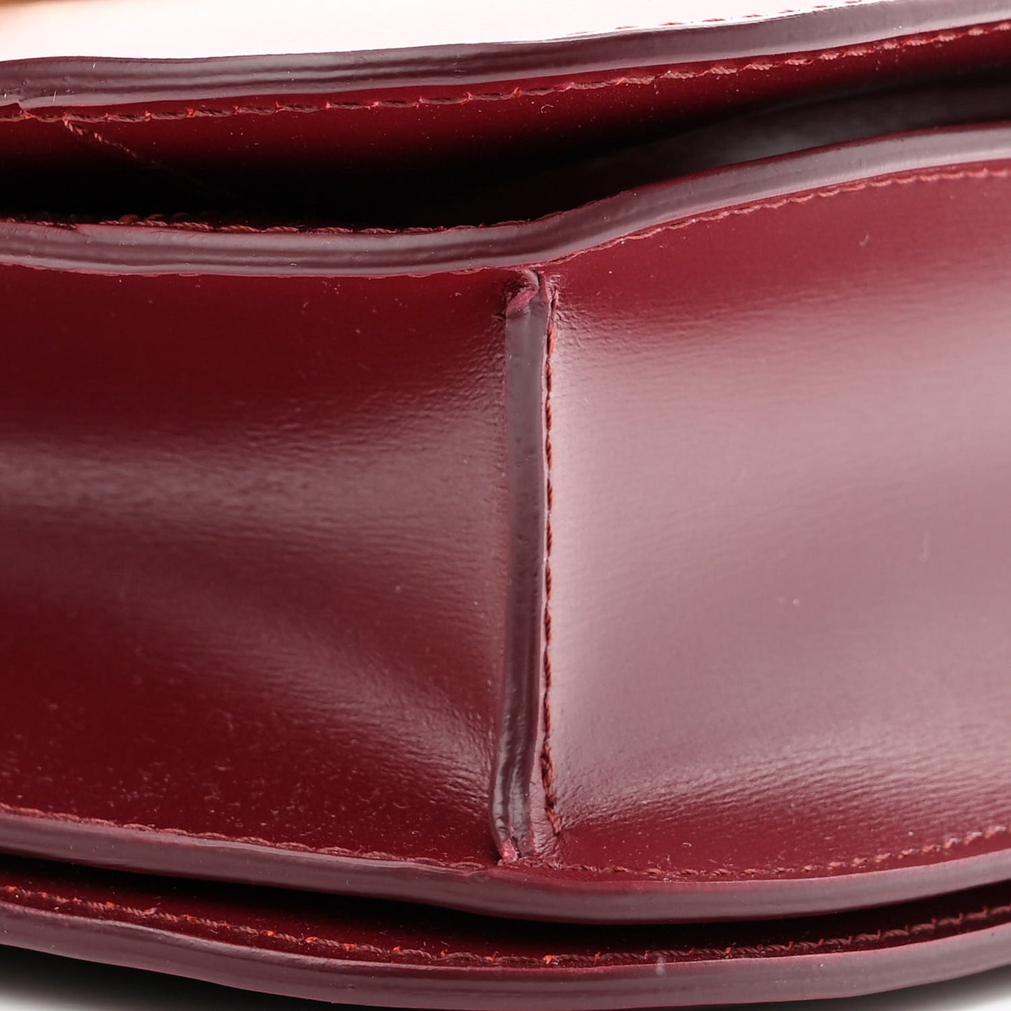 Box Calfskin Medium Classic Box Flap Bag Burgundy