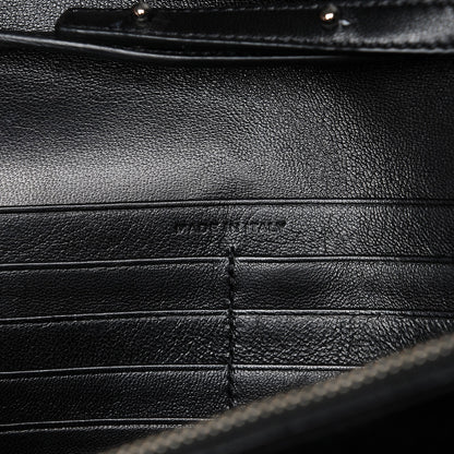 Saint Laurent Lambskin Crocodile Embossed Classic Paris Chain Wallet Black 4 of 4