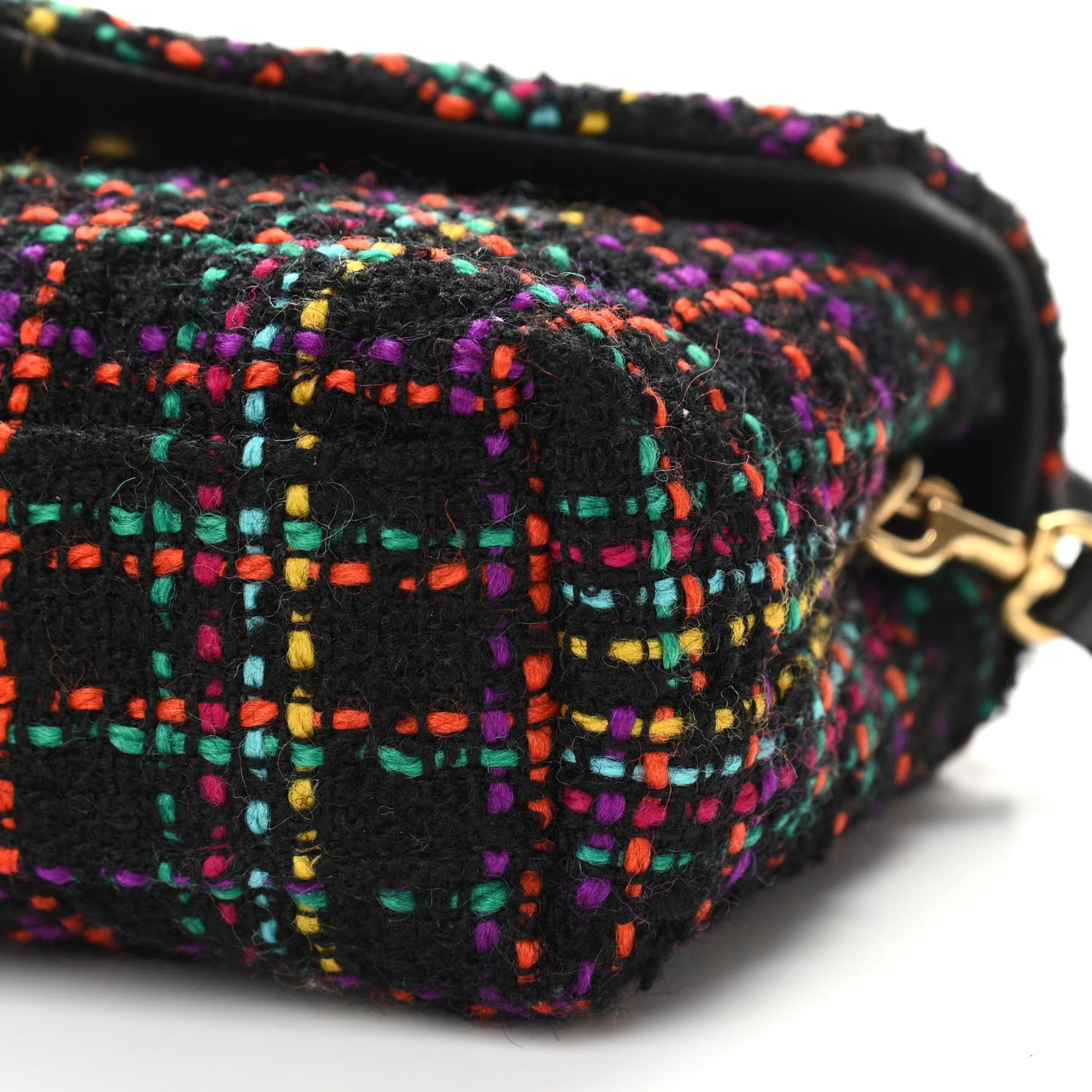 Tweed Toy Loulou Shoulder Bag Black
