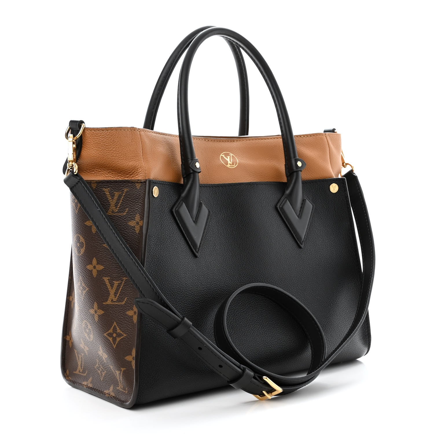 Louis Vuitton Calfskin Monogram On My Side Black 3 of 10