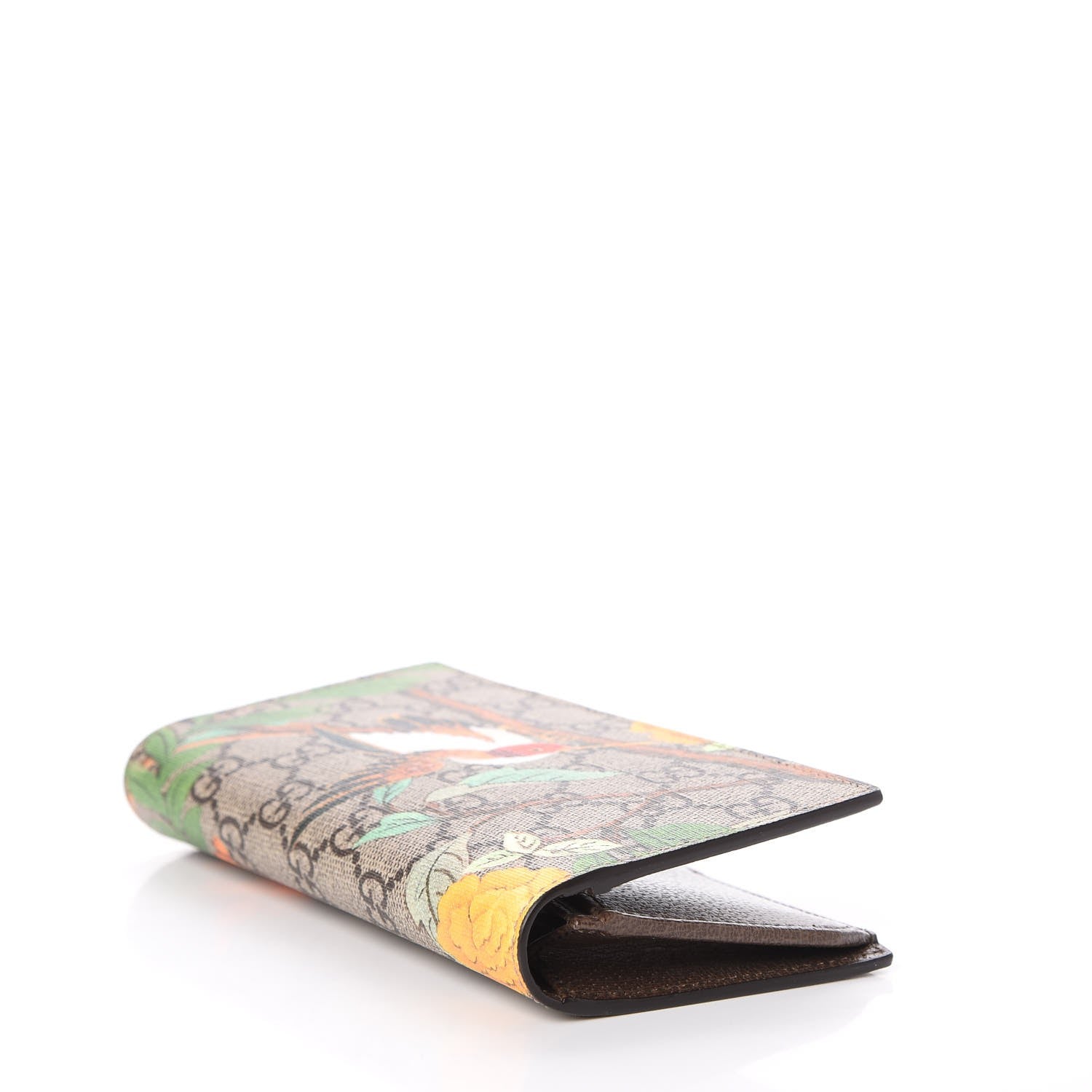 Gucci GG Supreme Monogram Tian Long Wallet Beige Multicolor New Acero 4 of 9