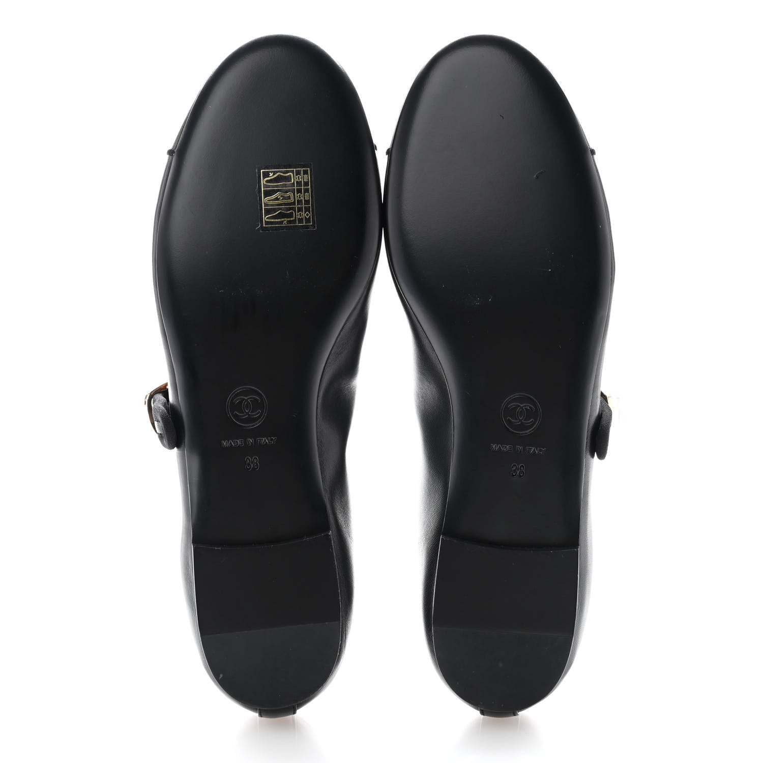 Chanel Lambskin Mary Jane Flats 38 Black 5 of 10