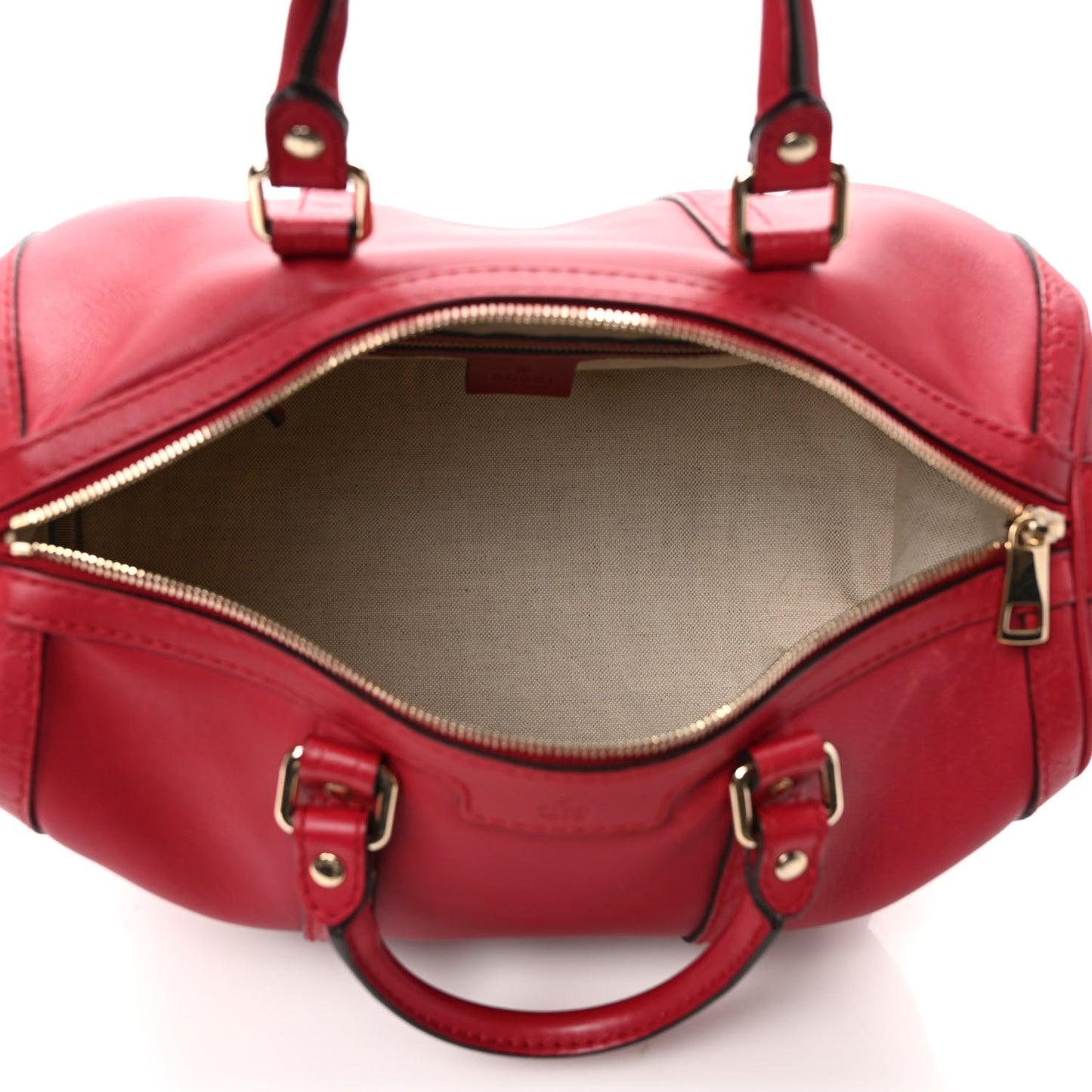 Calfskin Microguccissima Trim Medium Boston Raspberry Red