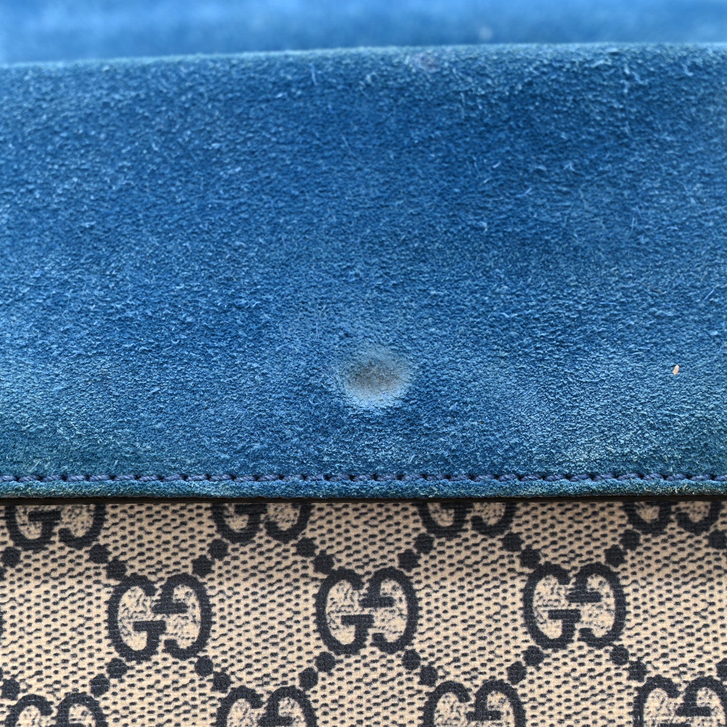 Gucci GG Supreme Monogram Blooms Mini Dionysus Shoulder Bag Beige Navy Vintage Blue 15 of 18