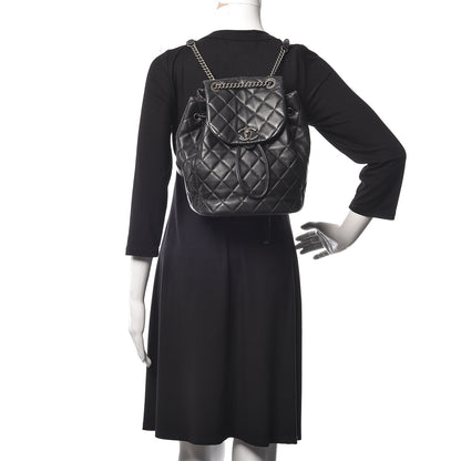 Chanel Lambskin Quilted Daily Supple Backpack Black 2 of 17