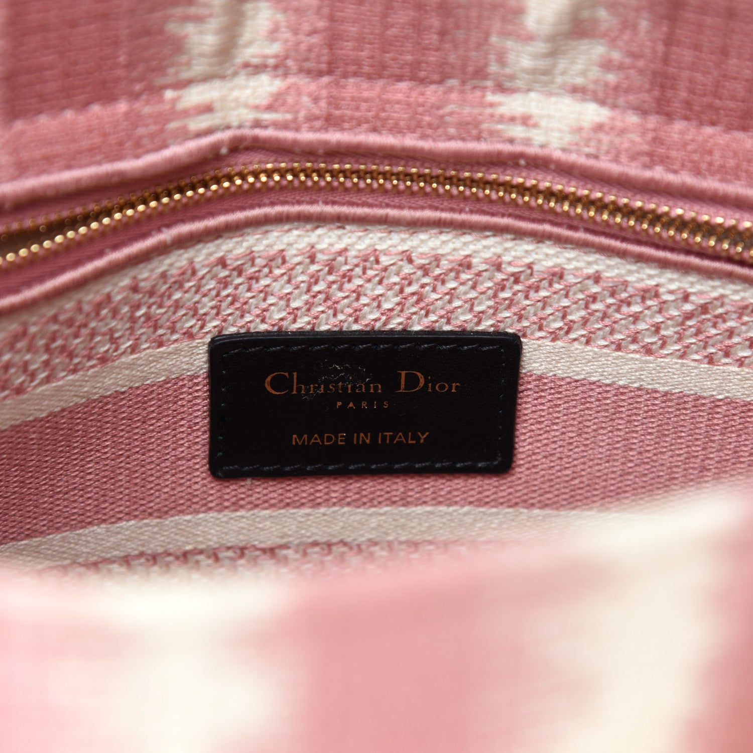 Christian Dior Canvas Medium D-Stripes Lady D-Lite Pink 6 of 13