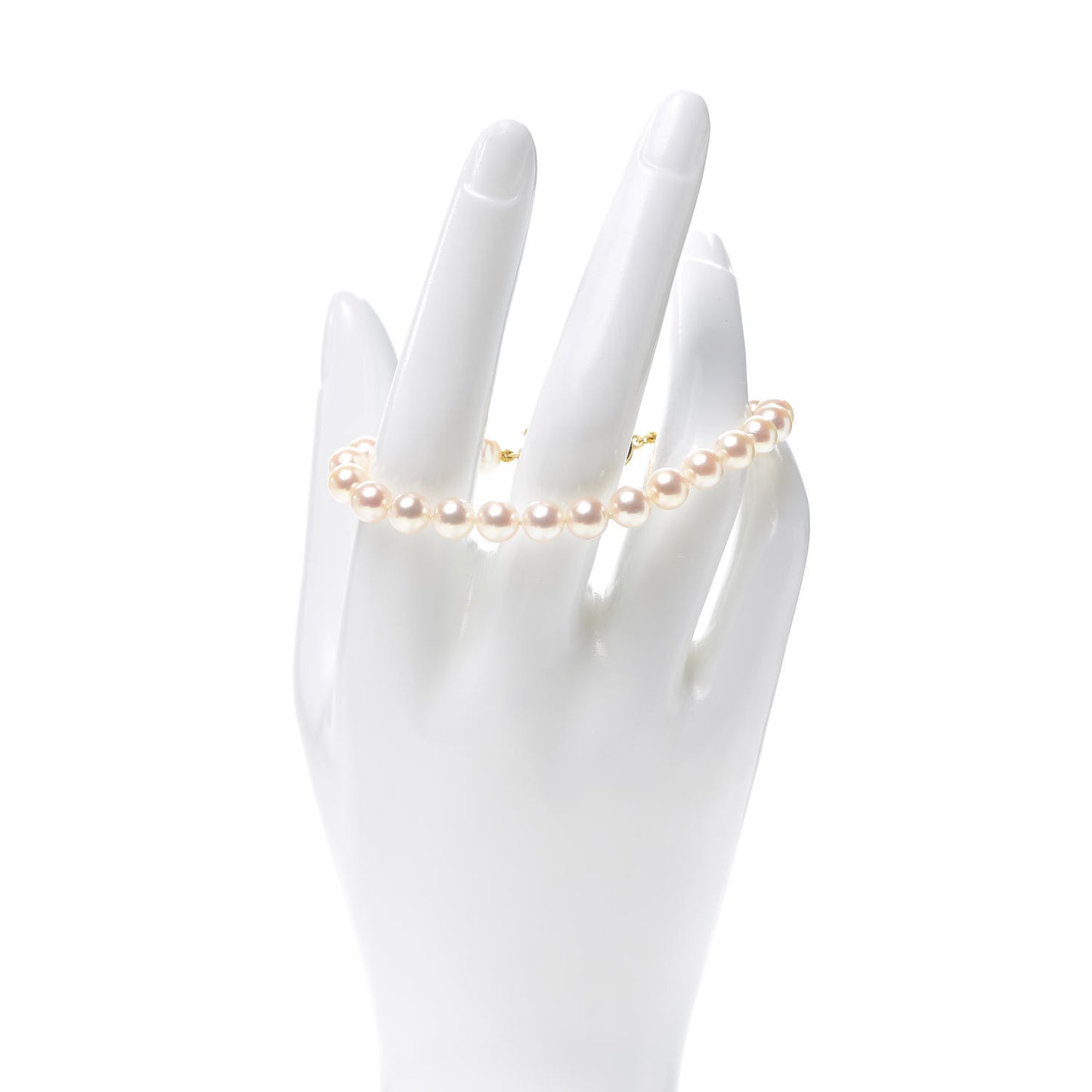 18K Yellow Gold Akoya Cultured Pearl 6-6.5mm Strand Bracelet