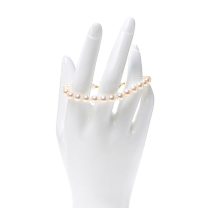 Mikimoto 18K Yellow Gold Akoya Cultured Pearl 6-6.5mm Strand Bracelet 2 of 6