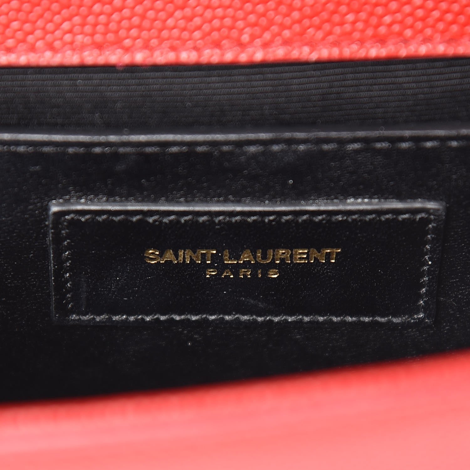 Saint Laurent Grain De Poudre Small Monogram Kate Satchel Red 6 of 10