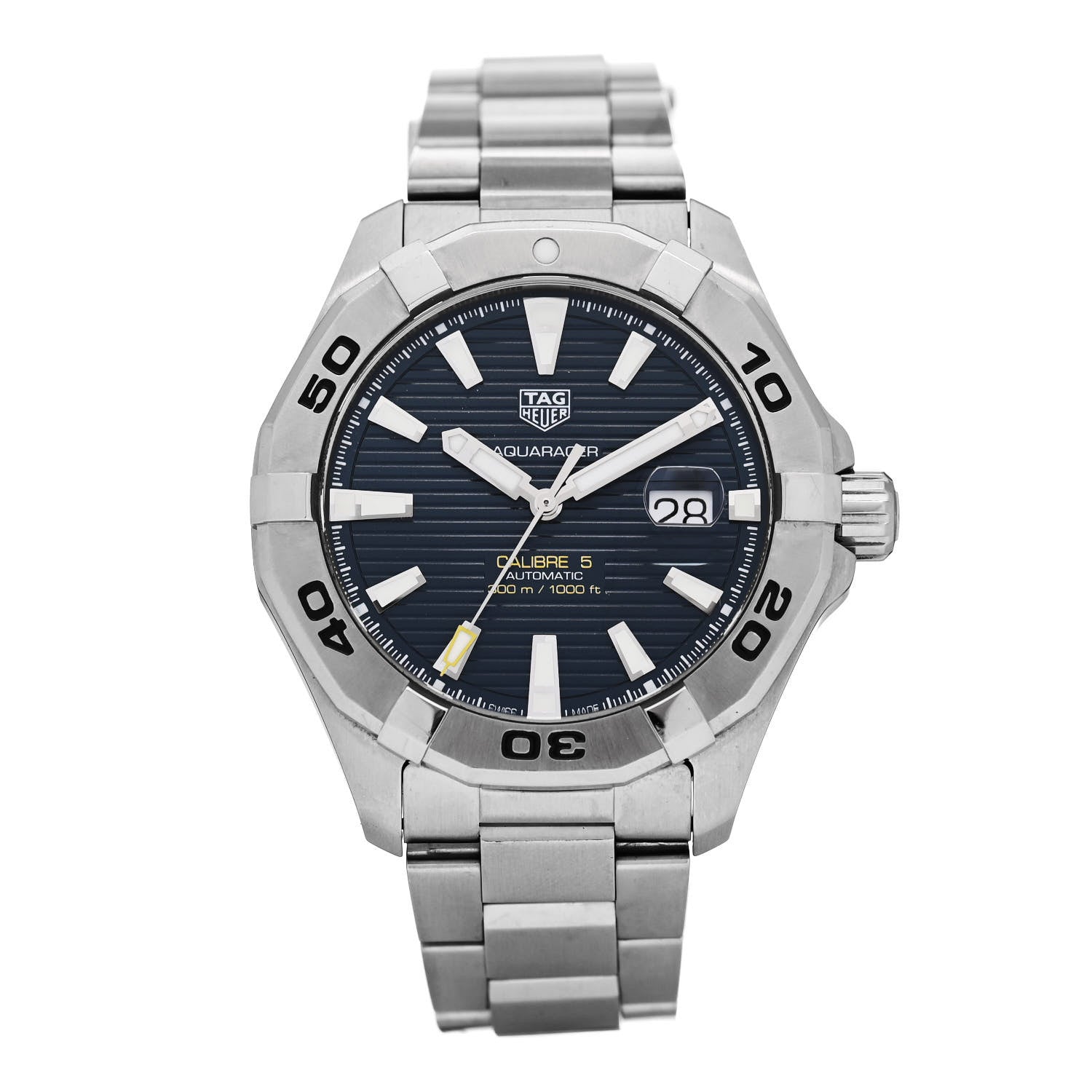 Tag Heuer Stainless Steel 44mm Aquaracer 300M Automatic Watch Black WAY2012 1 of 5