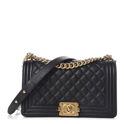 Chanel Caviar Quilted Medium Boy Flap Black 1 of 10