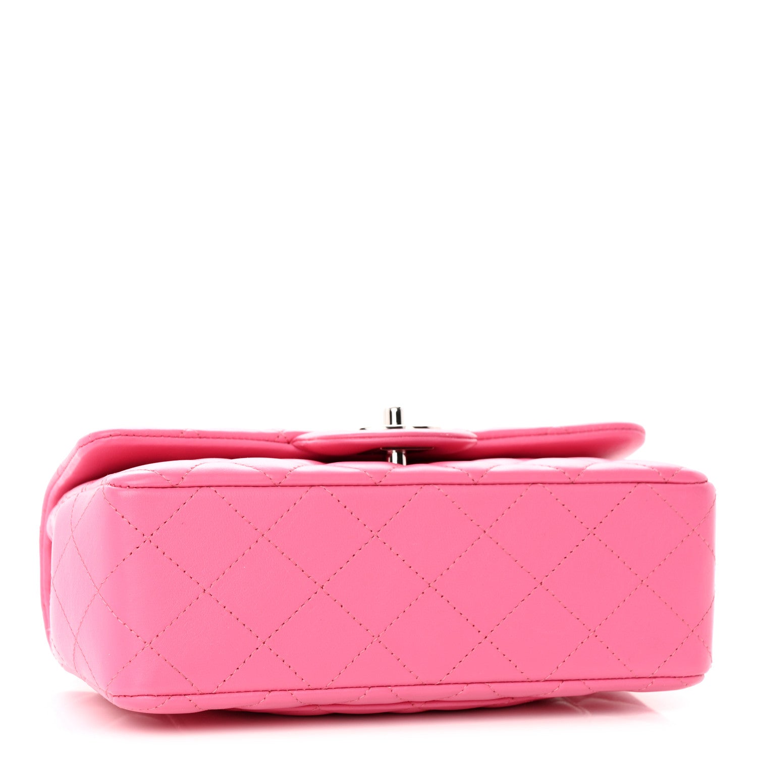 Chanel Lambskin Quilted Mini Rectangular Flap Pink 4 of 17