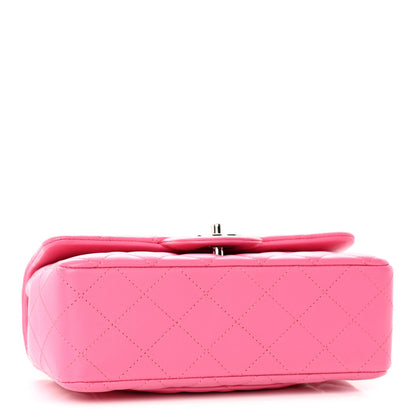 Chanel Lambskin Quilted Mini Rectangular Flap Pink 4 of 17