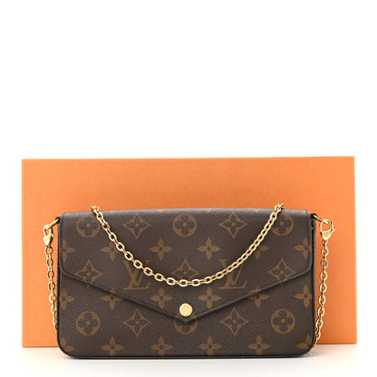 Louis Vuitton Monogram Pochette Felicie Chain Wallet Fuchsia 12 of 12