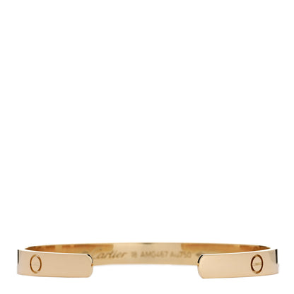 Cartier 18K Yellow Gold LOVE Cuff Bracelet 18 2 of 3