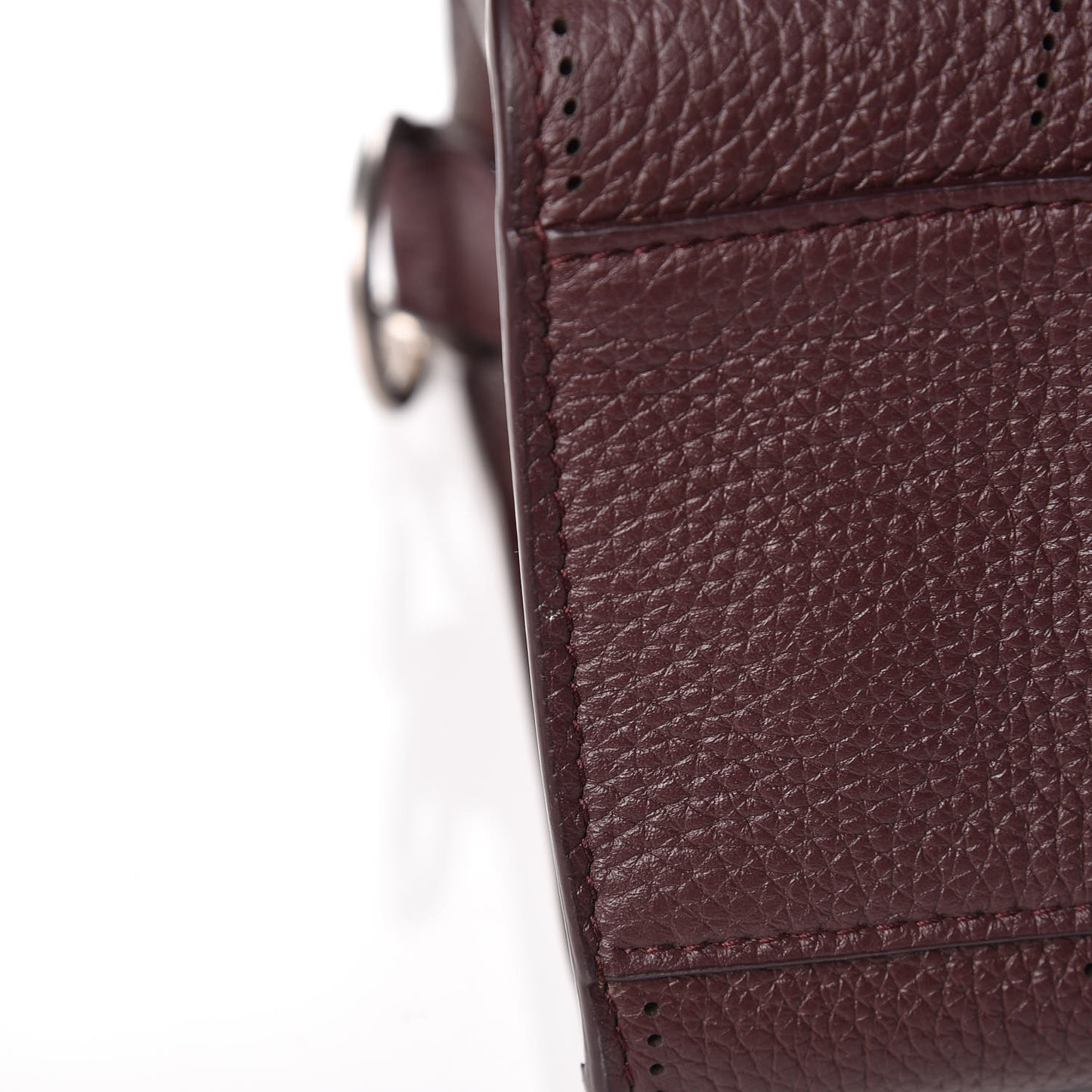 Veau Grana Perforated Blackout Hardware S City Rouge Acajou