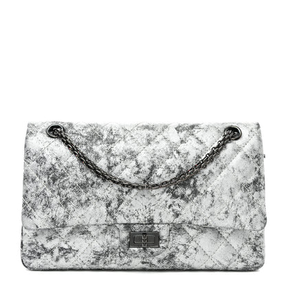 Chanel Metallic Caviar Quilted 2.55 Reissue 226 Flap Silver Black 1 of 10