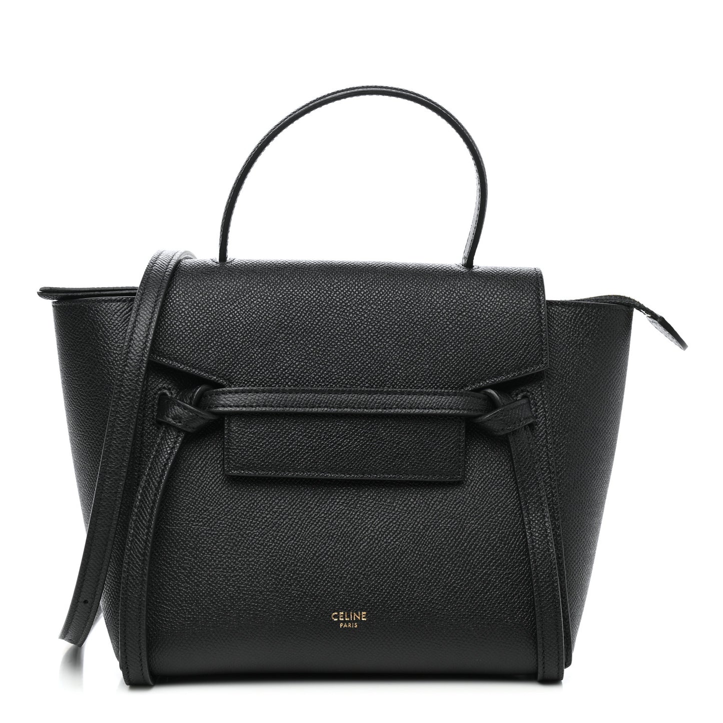 Grained Calfskin Nano Belt Bag Black
