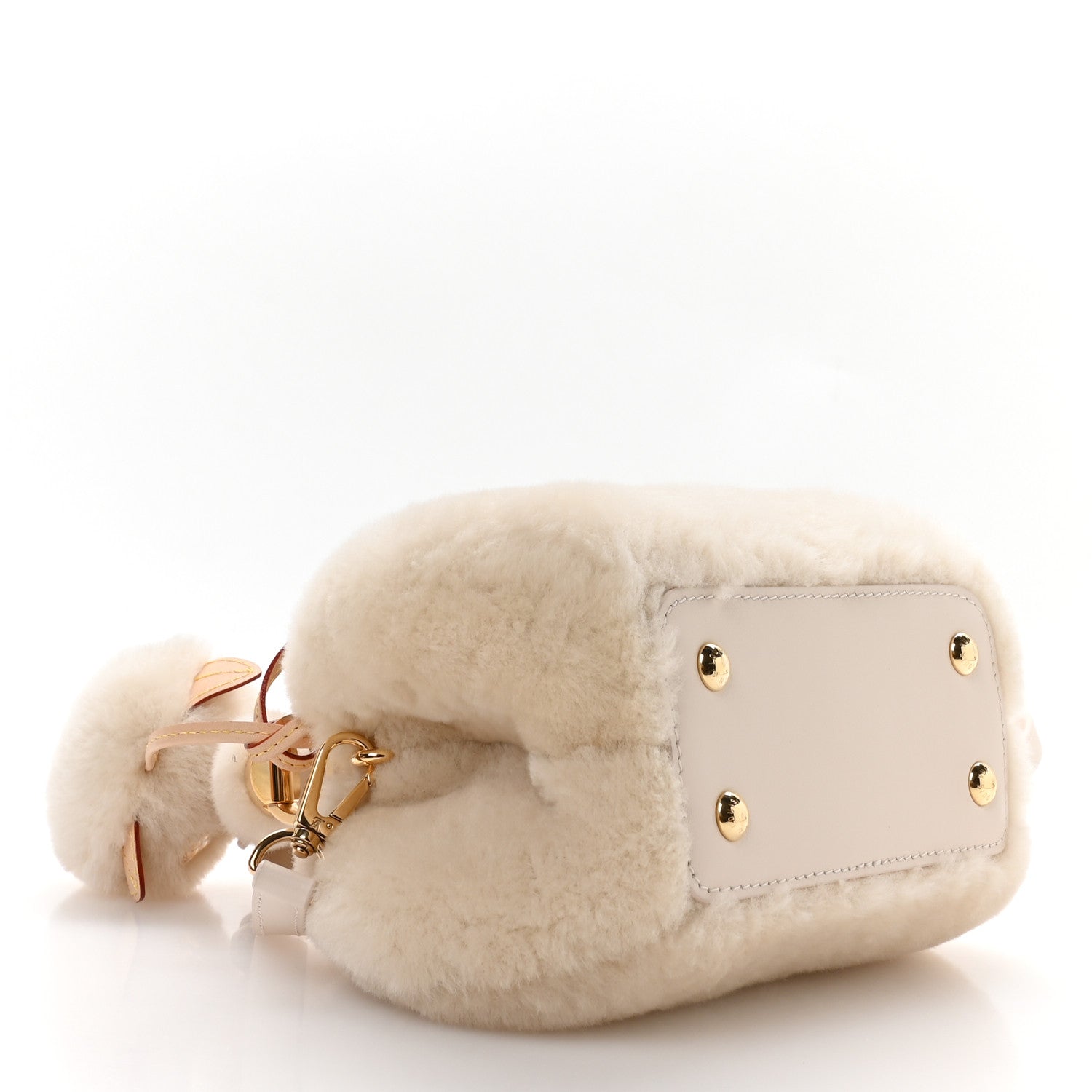 Louis Vuitton Shearling Caousnow Capucines Cream 4 of 9
