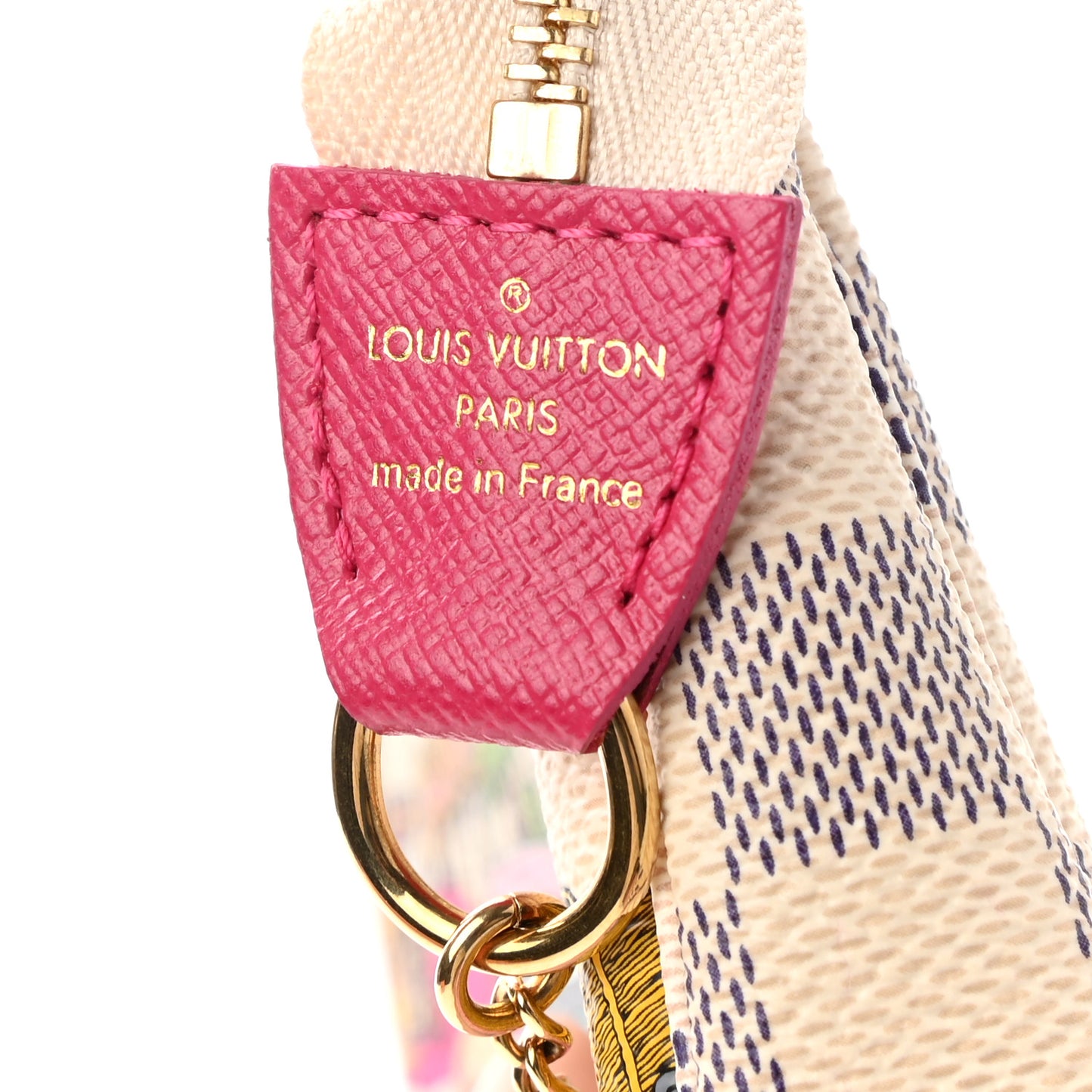 Damier Azur 2021 Christmas Animation Hollywood Mini Pochette Accessories Fuchsia