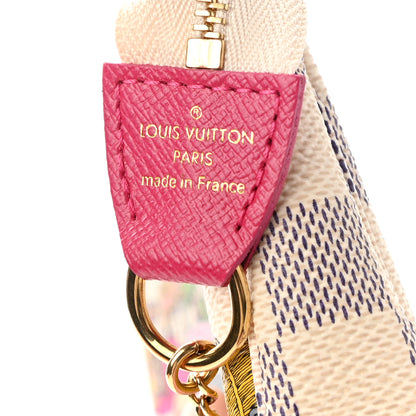 Louis Vuitton Damier Azur 2021 Christmas Animation Hollywood Mini Pochette Accessories Fuchsia 7 of 8