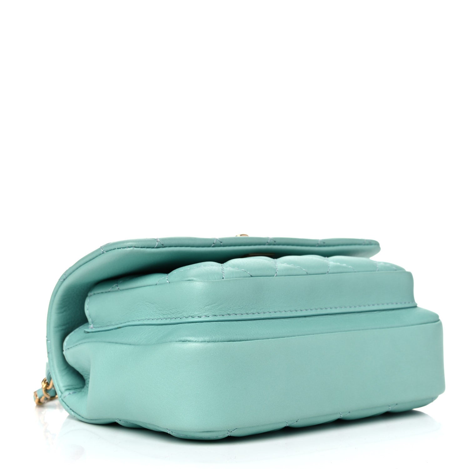 Chanel Calfskin Quilted Top Handle Flap Light Blue 3 of 10