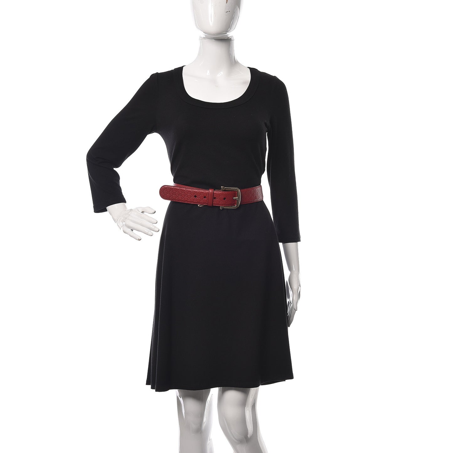 Soft Microguccissima Margaux Calfskin Belt 90 36 Rosso