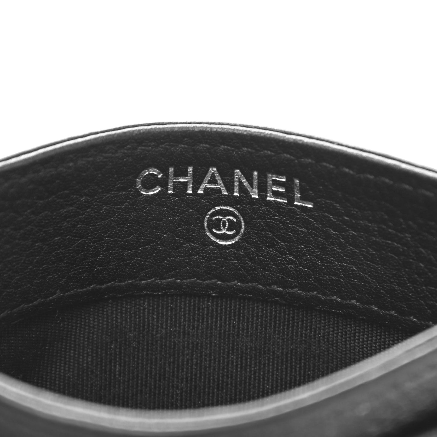 Grained Calfskin CC Card Holder Black