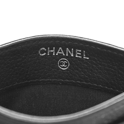 Chanel Grained Calfskin CC Card Holder Black 6 of 10