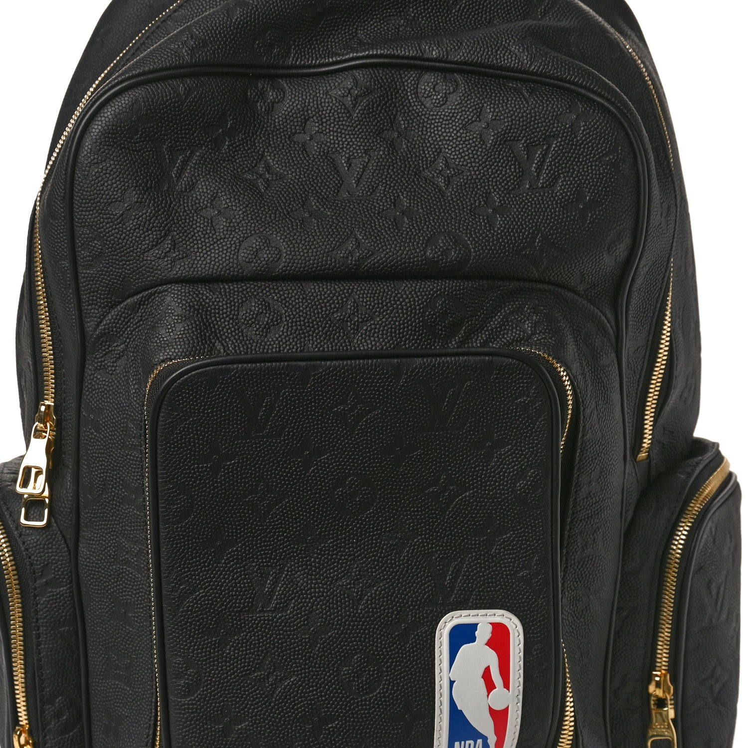 Louis Vuitton LOUIS VUITTON X NBA Grained Calfskin Monogram Basketball Backpack Black 7 of 9
