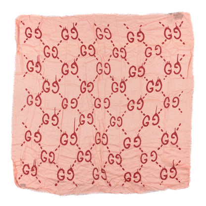 Gucci Modal Silk GG Writers Shawl Roseate Red 1 of 4