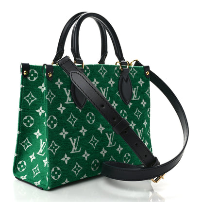 Louis Vuitton Jacquard Velvet Monogram Onthego PM Green 3 of 11