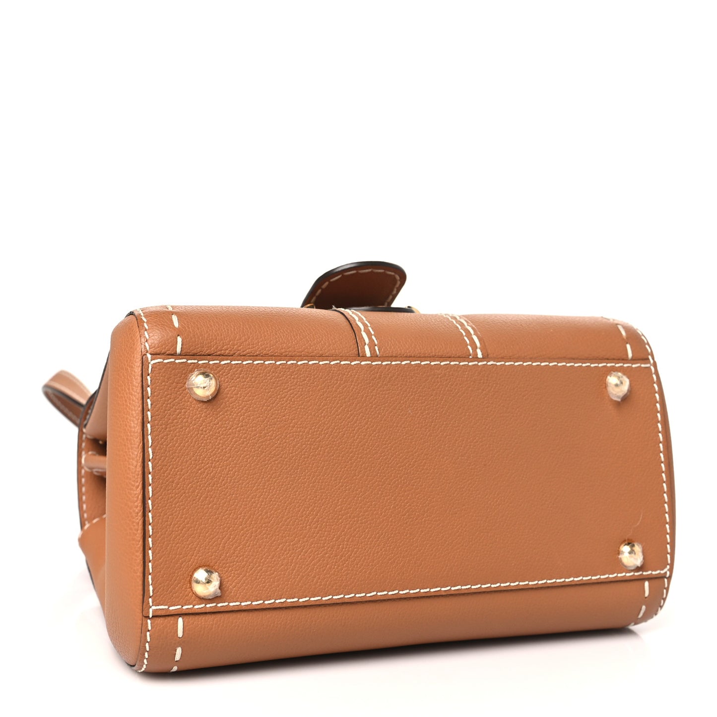 Grained Rodeo Calfskin Surpique Mini Brillant Satchel Vegetal Ivory