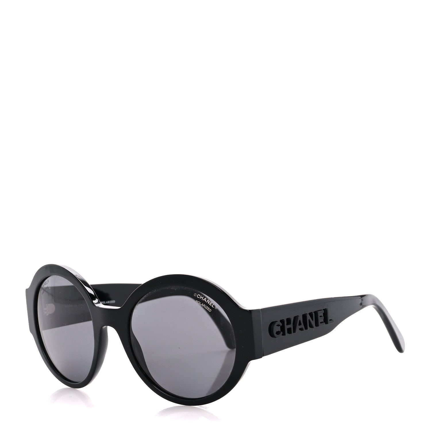 Chanel Acetate Polarized Round Sunglasses 5410 Black 1 of 9