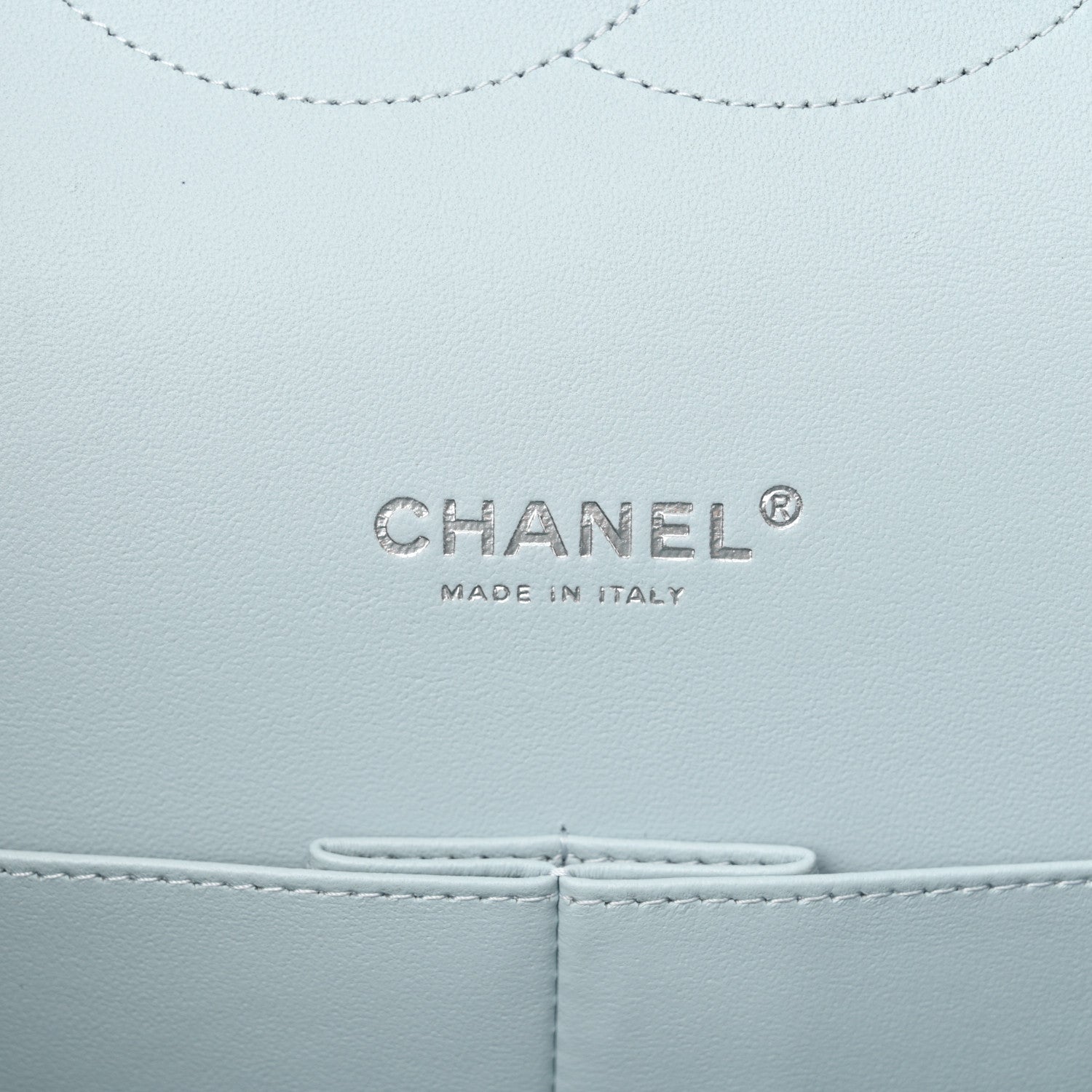 Chanel Caviar Quilted Maxi Double Flap Light Blue 6 of 11
