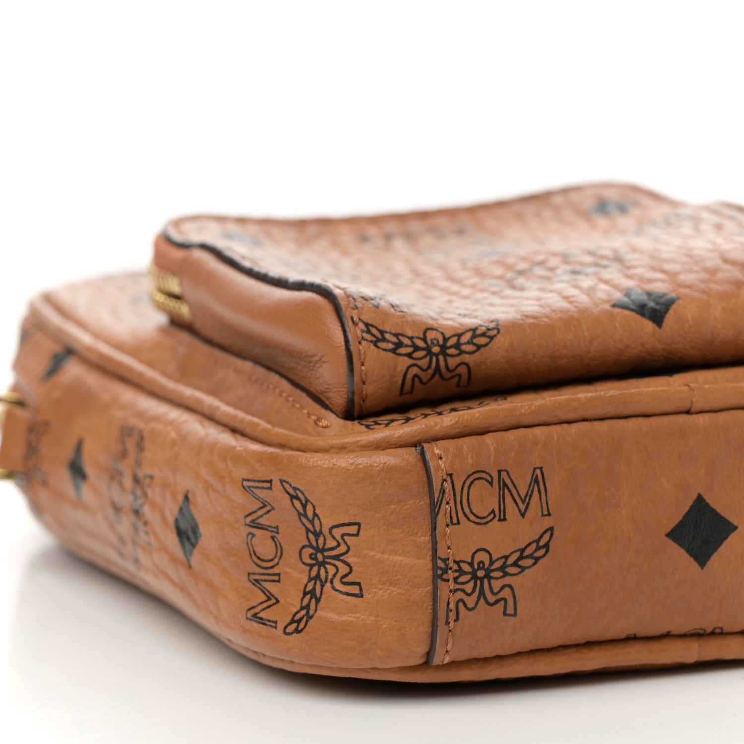 MCM Visetos Crossbody Bag Cognac 9 of 13