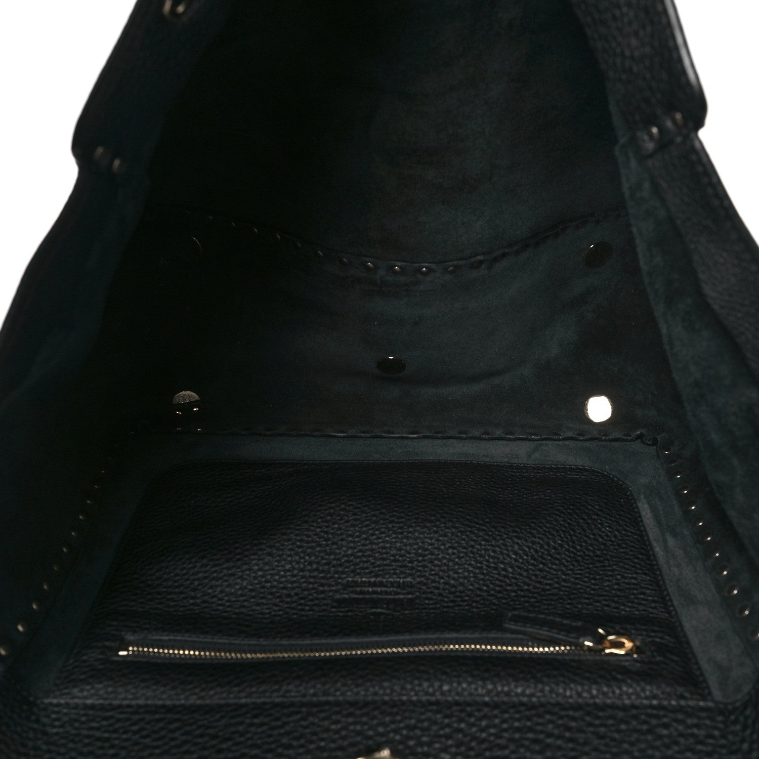 Valentino Garavani Vitello Medium Rockstud Tote Black 5 of 9
